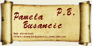 Pamela Busančić vizit kartica